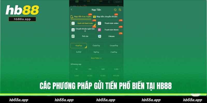 Nạp Tiền HB88 - Siêu Tốc 30s, Nhận Ngay Phần Thưởng Khủng!